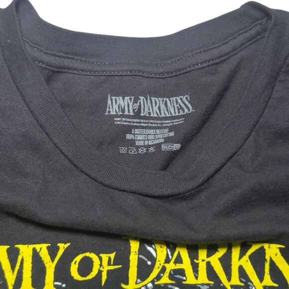 XL Army of Darkness T-Shirt – Black Horror Skeleton Graphic - Picture 3 of 5